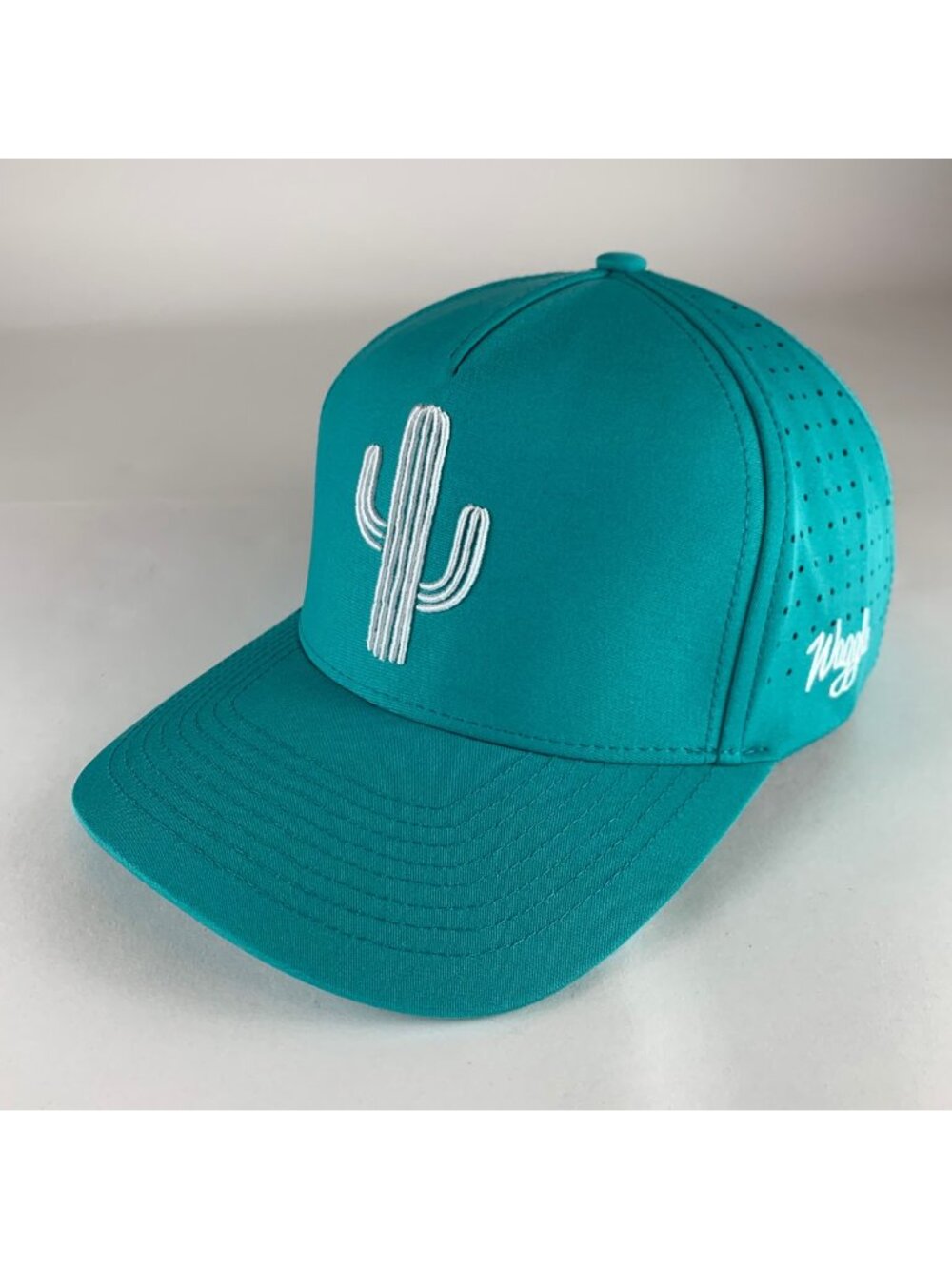 Waggle Golf Mens Turquoise Cactus Snapback Adjustable Hat New